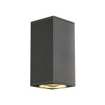 SLV Big Theo Up/Down Wandleuchte Aluminium Anthrazit | IP44 - Außenbeleuchtung - Geeignet für 2x GU10 Max. 75W - Dimmbar