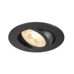 SLV New Tria 68 Spot Aluminium Schwarz Rund | Ausschnitt 68mm - Geeignet für 1x GU10 