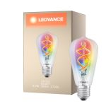 Ledvance Smart+ Wifi E27 Edison Classic Fadenlampe 4.5W 300lm - 827 Extra Warmweiß | RGBW - Ersatz für 30W