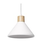 Ledvance Decor Gips/Stahl/Holz Pendelleuchte Weiß | Geeignet für E27