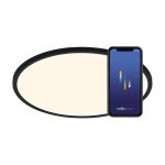 Nordlux Oja Smart 60 Deckenleuchte Metall Schwarz 30W 3500lm - 827-865 Abstimmbares Weiß | 600mm - Wifi und Blautooth Dimmbar