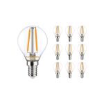 Mehrfachpackung 10x Noxion Lucent Lustre LED E14 Kugel Fadenlampe Klar 2.5W 250lm – Dimmbar - Ersatz für 25W