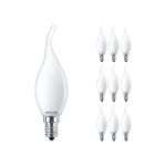 Mehrfachpackung 10x Philips Corepro LED Kerze E14 Gebogen-tip Matt 2.2W 250lm - 827 Extra Warmweiß - Ersatz Für 25W