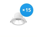 Mehrfachpackung 15x Noxion LED Downlight Apollo 9W 1100lm 60D - 840 Kaltweiß | 145mm - Ausschnitt 120mm - UGR <19