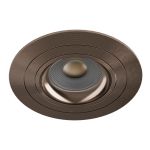 Noxion Einbau Spot Logic MR16 Schwenkbar Glänzend Bronze | 92mm - Ausschnitt 80mm - IP20 - Inkl. GU10 Sockel