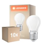 Mehrfachpackung 10x Ledvance Classic LED E27 Birne Matt 3.4W 470lm - 827 Extra Warmweiß | Dimmbar - Ersatz Für 40W