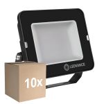 Mehrfachpackung 10x Ledvance LED-Scheinwerfer Kompakt Schwarz 50W 5000lm 100D - 865 Tageslichtweiß | IP65 - Symmetrisch 