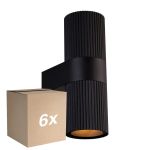 Mehrfachpackung 6x Nordlux Kyklop Wandleuchte Aluminium Schwarz Up & Down | Geeignet für 2x GU10