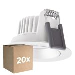 Mehrfachpackung 20x Ledvance LED-Spot Adjust Aluminium Weiß 8W 640lm 36D - 927 Extra Warmweiß | Ausschnitt 68mm - IP20 - Höchste Farbwiedergabe - Dimmbar