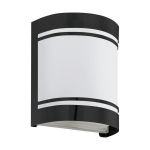 Eglo Wandleuchte Cerno Stahl Schwarz | IP44 - Geeignet für 1x E27
