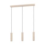 Eglo Pendelleuchte Caminia Stahl Geschliffen 3x4.7W 3x345lm - 830 Warmweiß | IP20 - Inkl. 3x GU10