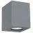 Nordlux Canto Kubi 2 Wandleuchte Aluminium Grau Up & Down - 10.6W 500lm - 830 Warmweiß | IP44