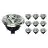 Mehrfachpackung 10x Noxion Lucent LED-Spot GU10 AR111 15W 850lm 40D - 930 Warmweiß | Höchste Farbwiedergabe - Dimmbar -  Ersatz Für 75W