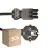 Mehrfachpackung 50x Noxion GST - Kompatibel Versorgungskabel Schwarz - Weiblich + Schuko Europlug - 2m - 3 pole 0.75mm2