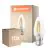 Mehrfachpackung 10x Ledvance Classic LED B22 Kerze Fadenlampe Klar 3.4W 470lm - 827 Extra Warmweiß | Ersatz Für 40W