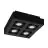 Eglo Decke Spot Mendoza Stahl Schwarz 18.8W 1380lm - 830 Warmweiß | Dimmbar - Geeignet für GU10