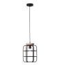 Brilliant Gwen Pendelleuchte Metall Holz Schwarz | 250mm - Geeignet für 1x E27