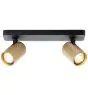 Brilliant Marty Deckenleuchte Aluminium Sandig Schwarz Gold 10W 700lm - 830 Warmweiß | Inkl. 2x GU10