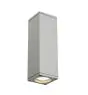 SLV Theo Up/Down Wandleuchte Aluminium Grau | IP44 - Außenbeleuchtung - Geeignet für 2x GU10 Max. 35W - Dimmbar