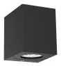 Nordlux Canto Kubi 2 Wandleuchte Aluminium und Glas Schwarz Up & Down - 10.6W 500lm - 830 Warmweiß | IP44