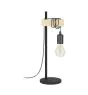 Eglo Tischlampe Townshend Stahl Holz Schwarz Braun | IP20 - Geeignet für 1x E27 