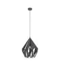 Eglo Pendelleuchte Carlton 1 Stahl Schwarz Silber | IP20 - Geeignet für 1x E27 