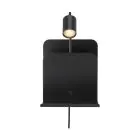 Nordlux Wandleuchte Roomi Metall Schwarz | IP20 - Geeignet für 1x GU10 - mit USB