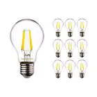 Mehrfachpackung 10x Noxion Lucent LED E27 Birne Fadenlampe Klar 7W 806lm - 822-827 Dim To Warm | Dimmbar - Ersatz für 60W