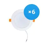 Mehrfachpackung 6x Bright Choice LED Downlight 12W 1080lm 120D - 840 Kaltweiß | Ausschnitt 115mm - Ersatz Für 1x18W