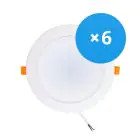 Mehrfachpackung 6x Bright Choice LED Downlight 18W 1620lm 120D - 840 Kaltweiß | Ausschnitt 175mm - Ersatz Für 2x18W
