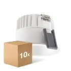 Mehrfachpackung 10x Ledvance LED-Spot Dunkellight Aluminium Weiß 8W 680lm 36D - 930 Warmweiß | Ausschnitt 68mm - IP44 - Höchste Farbwiedergabe - Dimmbar
