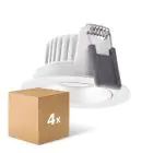 Mehrfachpackung 4x Ledvance LED-Spot Adjust Aluminium Weiß 8W 720lm 36D - 940 Kaltweiß | Ausschnitt 68mm - IP20 - Höchste Farbwiedergabe - Dimmbar