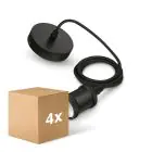 Mehrfachpackung 4x Philips Cord Vintage E27 Schwarz