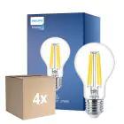 Mehrfachpackung 4x Philips MASTER Value LED Glühbirne E27 Birne Klar 11.2W 1521lm - 927 Extra Warmweiß | Höchste Farbwiedergabe - Dimmbar - Ersatz für 100W