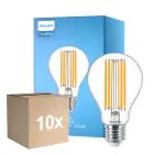 Mehrfachpackung 10x Philips Corepro LED Glühbirne E27 Birne Klar 13W 2000lm - 827 Extra Warmweiß | Ersatz für 120W