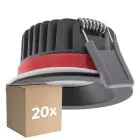 Mehrfachpackung 20x Ledvance LED-Spot Fire Rated Aluminium Schwarz 8W 680lm 36D - 930 Warmweiß | Ausschnitt 68mm - IP65 - Höchste Farbwiedergabe - Dimmbar