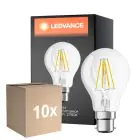 Mehrfachpackung 10x Ledvance Classic Performance LED Glühbirne B22d Birne Fadenlampe Klar 6.5W 806lm - 827 Extra Warmweiß | Ersatz für 60W