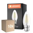 Mehrfachpackung 10x Ledvance Classic Performance LED Glühbirne B22d Kerze Fadenlampe Klar 4W 470lm - 827 Extra Warmweiß | Ersatz für 40W