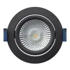 EcoDim Einbau Spot Schwarz 6W 450lm 60D 827- 860 Abstimmbares Weiß | RGB - 85mm - Ausschnitt 75mm - IP54 - Zigbee Dimmbar