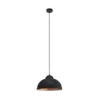 Eglo Pendelleuchte Truro 2 Stahl Schwarz Bernstein | IP20 - Geeignet für 1x E27 