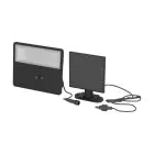 Eglo Wandleuchte Panettieri Solar Schwarz 6W 860lm - 840 Kaltweiß | IP65 - Bewegungssensor