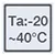 Temperatur-Logo auf der Verpackung einer LED